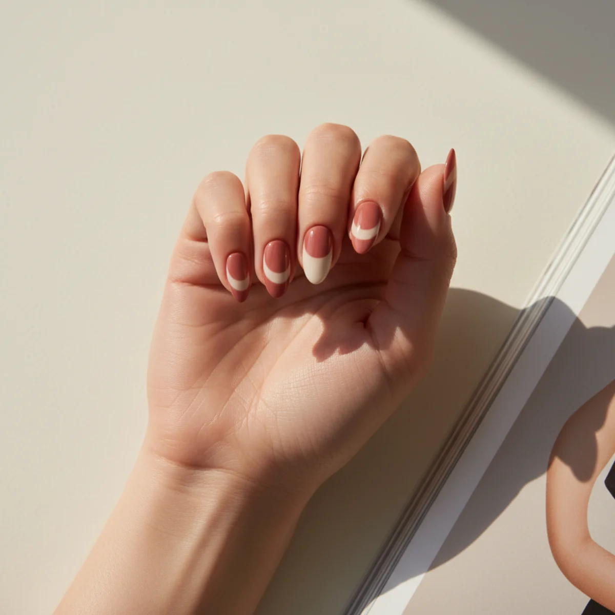 Peach Aura Halo — spring nail design ideas
