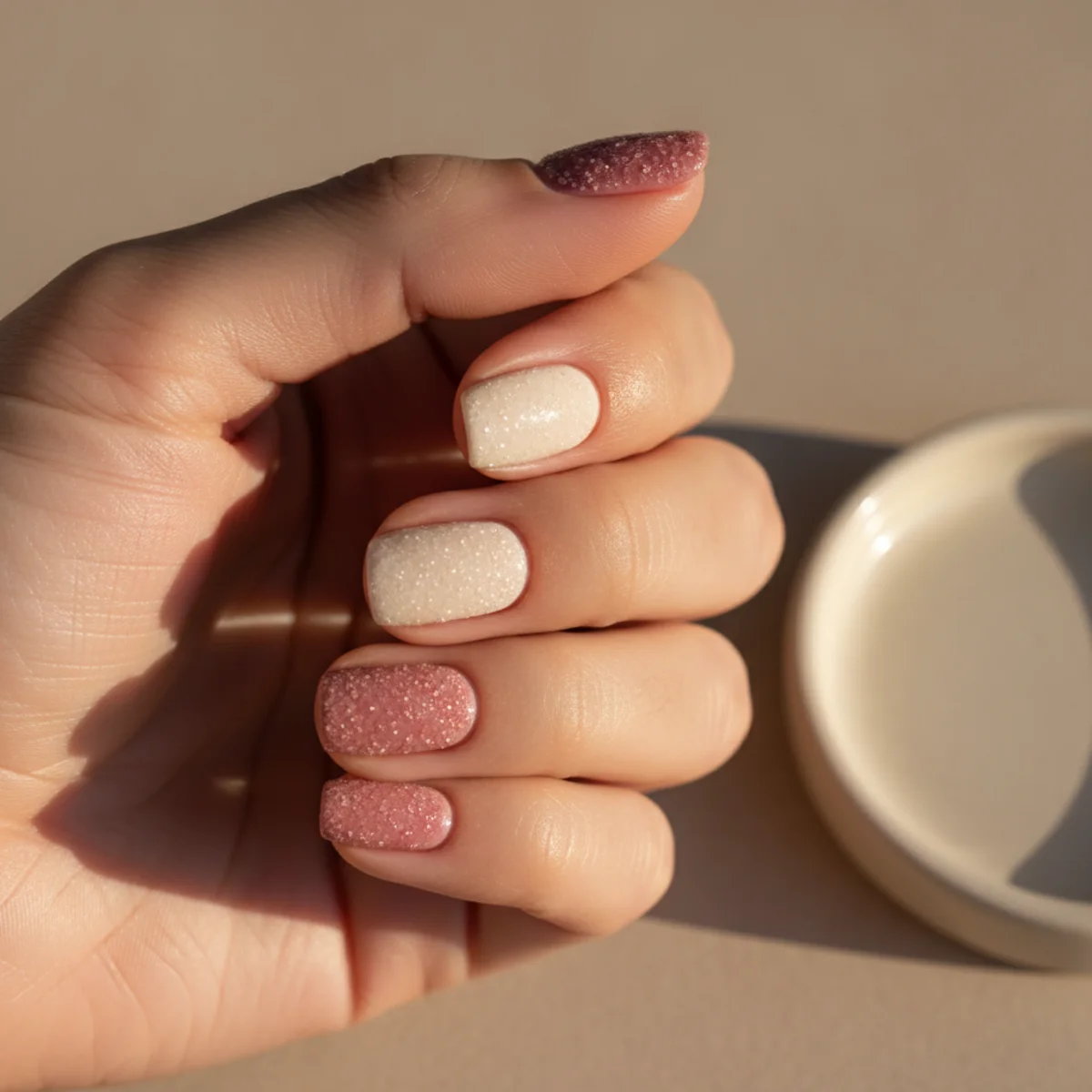 Pastel Chrome Pink — spring nail design ideas