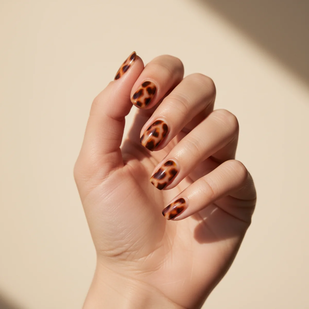Sheer Pink With Foil Splatter — spring nail design ideas