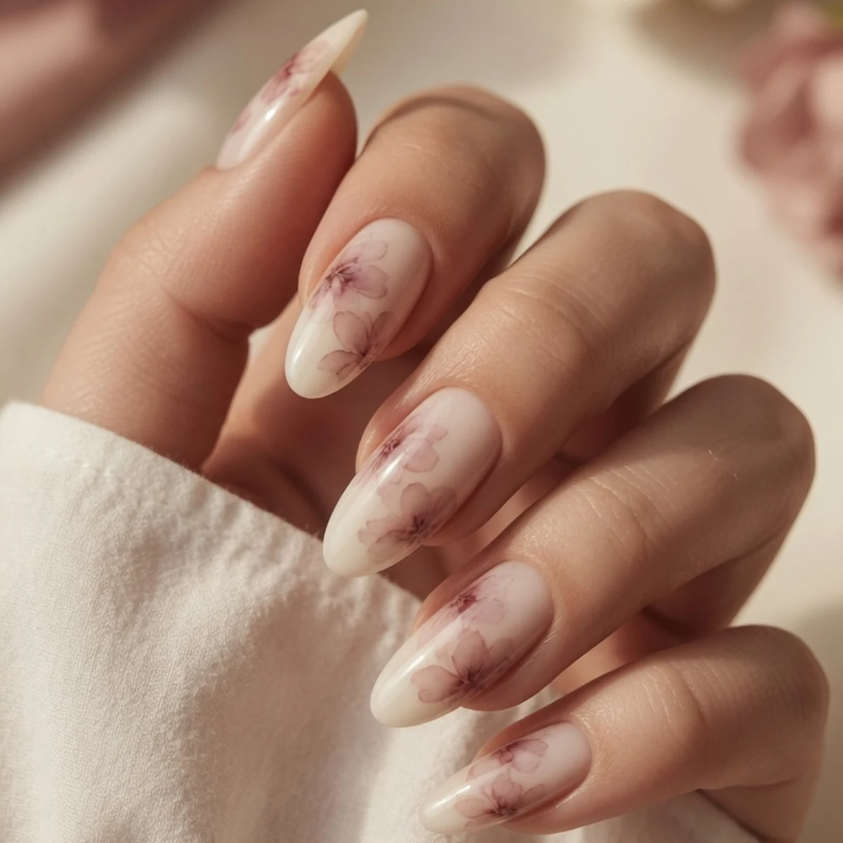 Watercolor Floral Summer — summer nail design ideas 2026