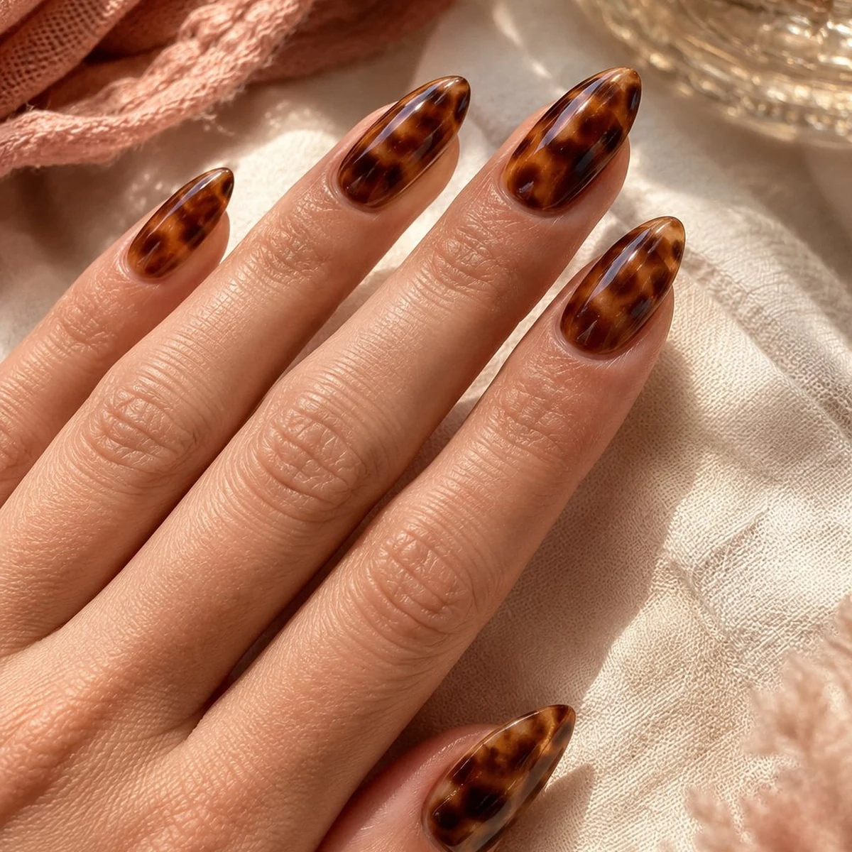 Tortoise Shell Summer — summer nail design ideas 2026