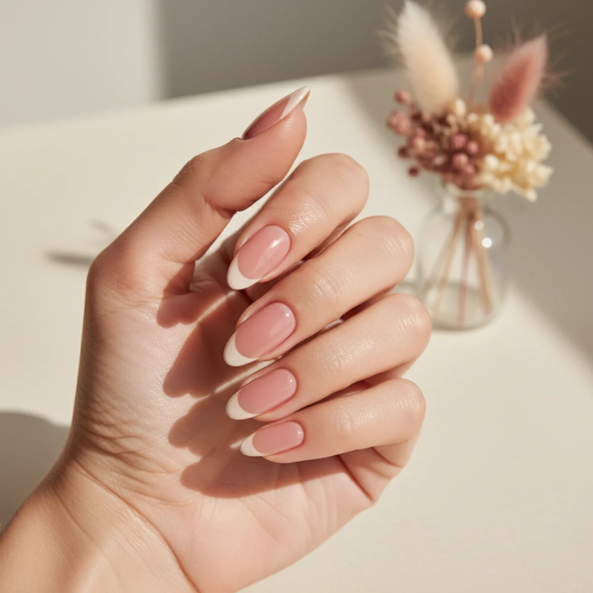Hand-Painted Cherry Stem — summer nail design ideas