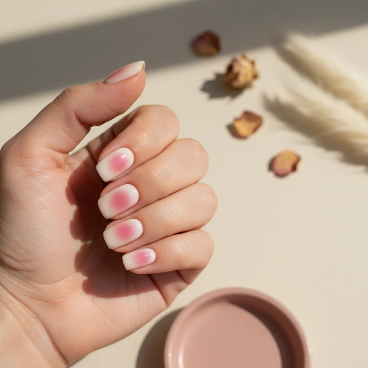 Sheer Lime With Pearl — summer nail design ideas