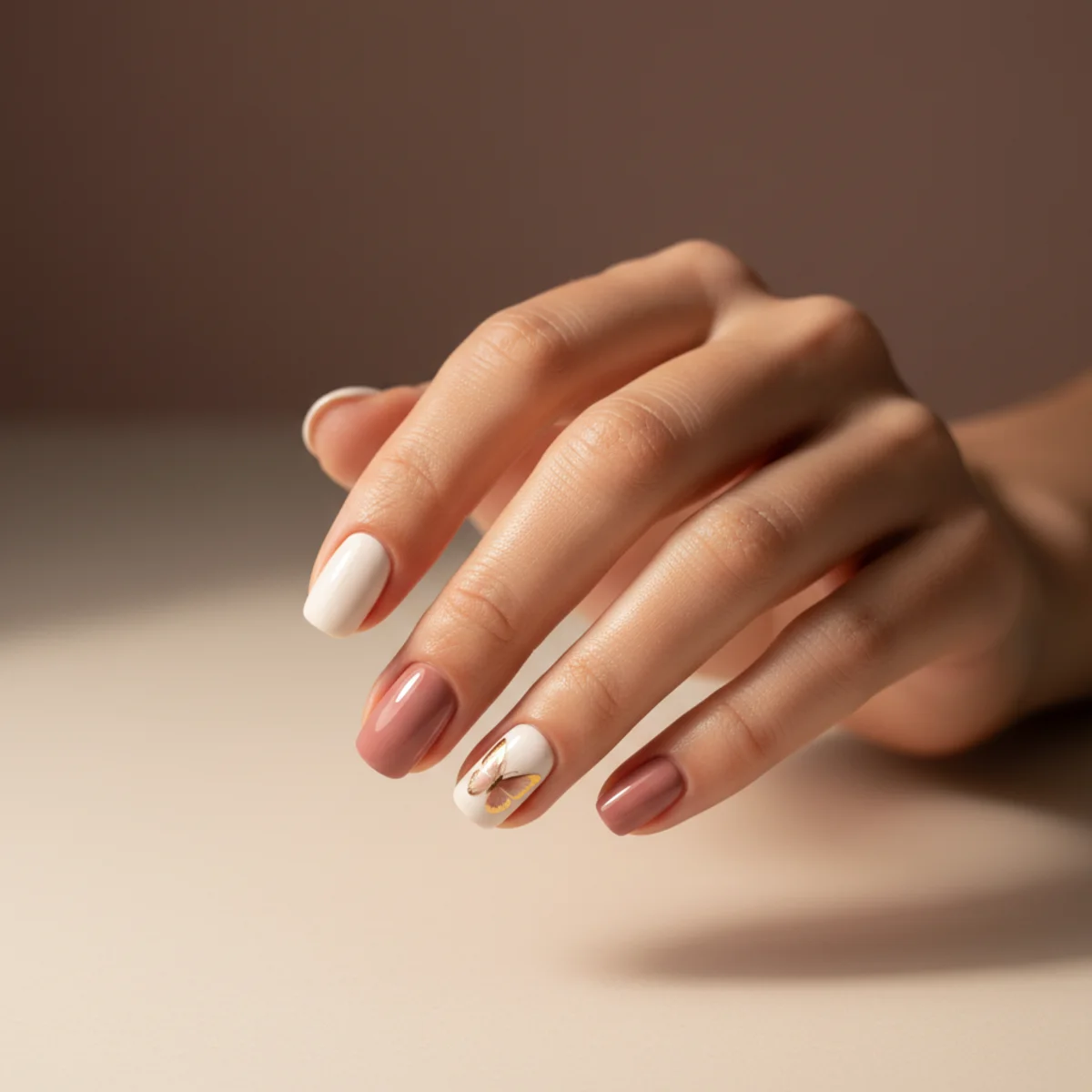 Coral Chrome Almond — summer nail design ideas