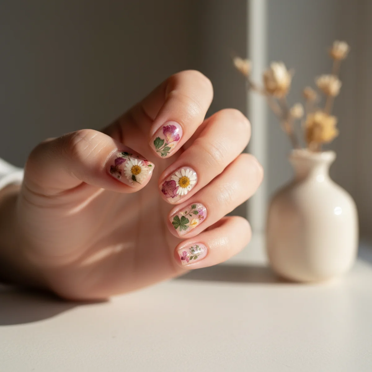 Powder Pink Pearl — summer nail design ideas