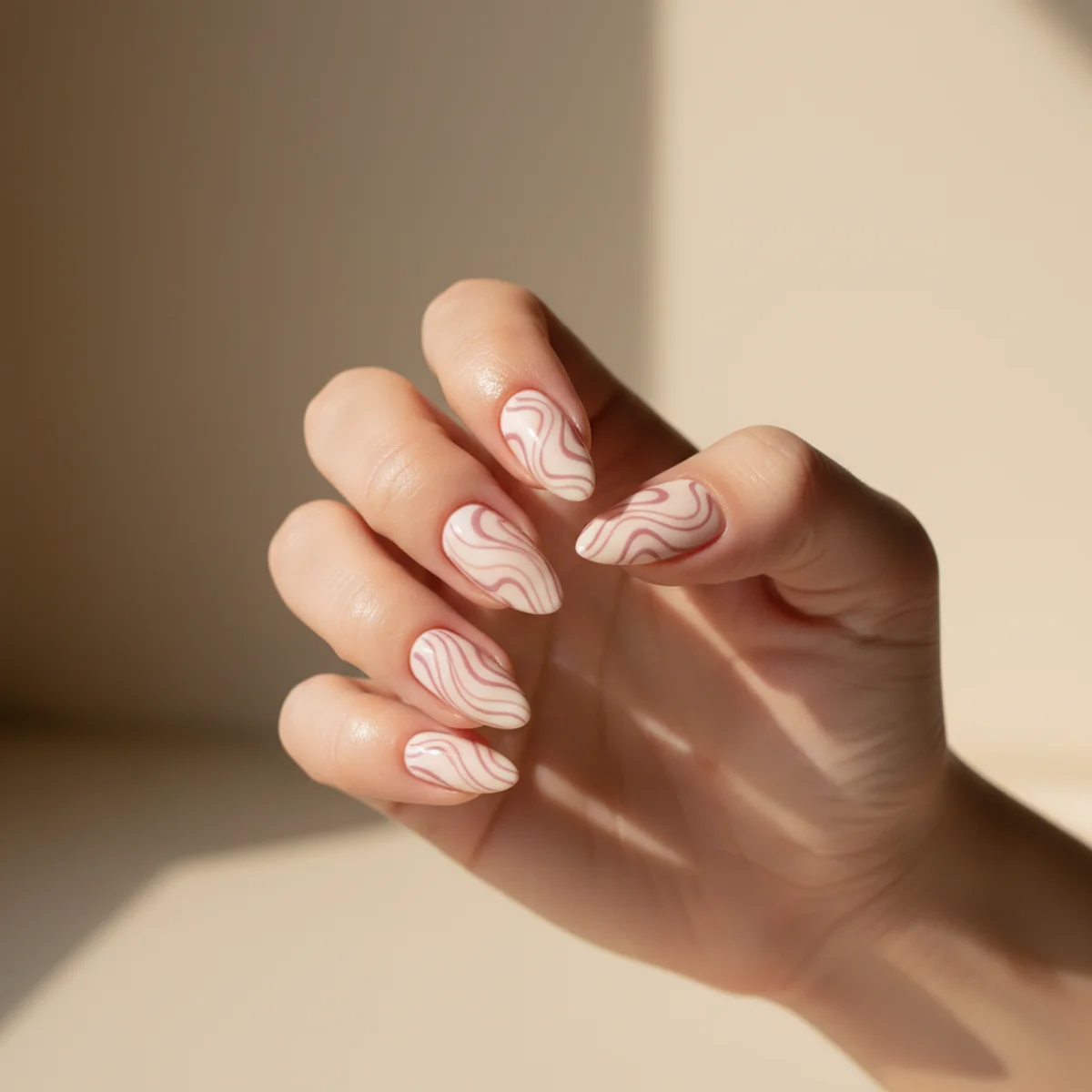 Glazed Donut Coral — summer nail design ideas