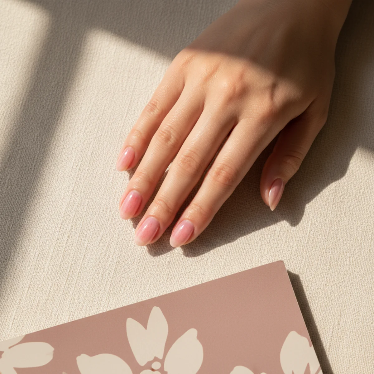 Sheer Champagne Foil — summer nail design ideas