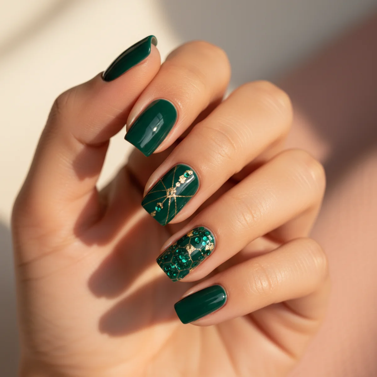 Sheer Pink With Star Confetti — summer nail design ideas