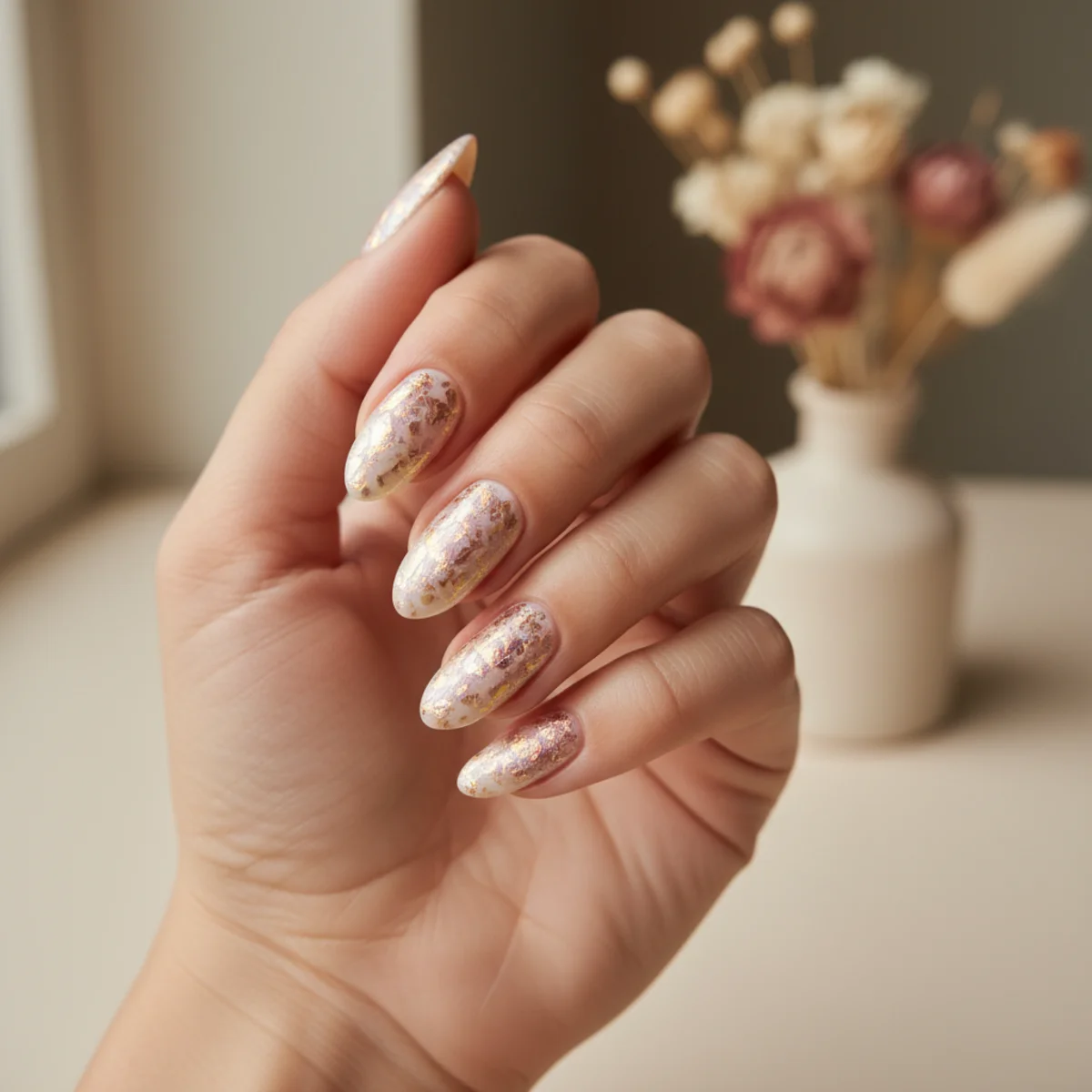 Pearl Half-Moon Summer — summer nail design ideas