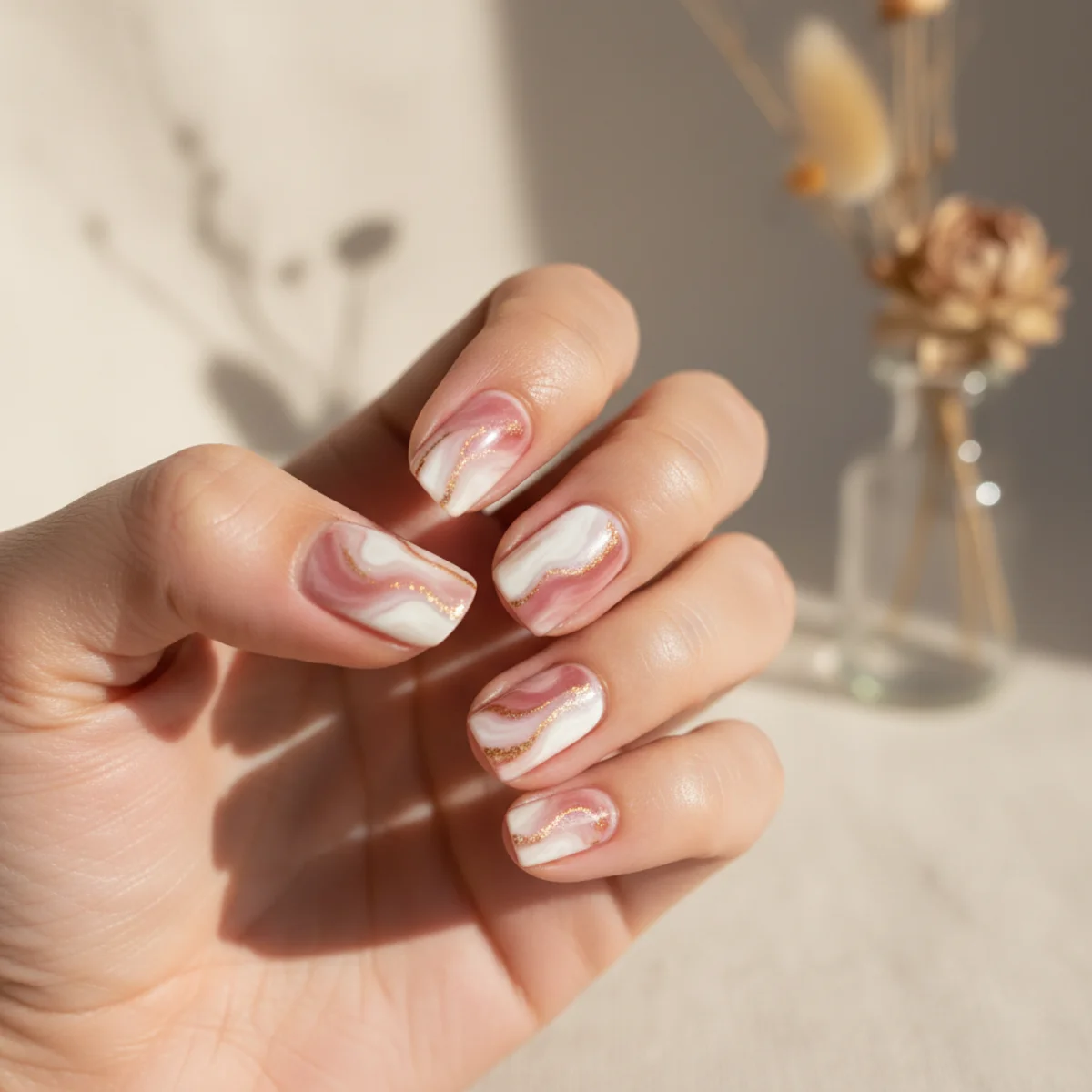 Plum With Crystal Cluster — thanksgiving nail design ideas