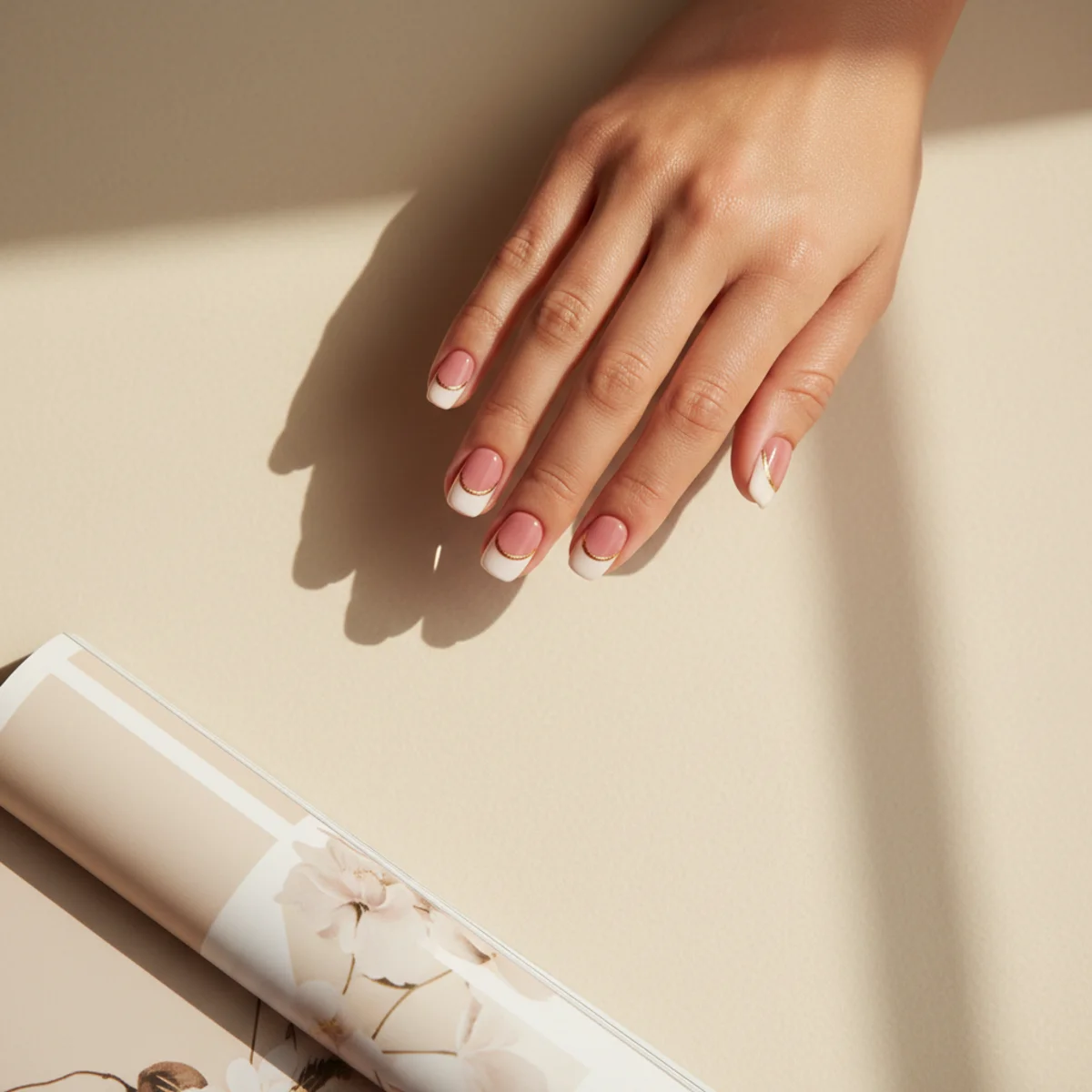 Sheer Tortoise With Pearl — thanksgiving nail design ideas