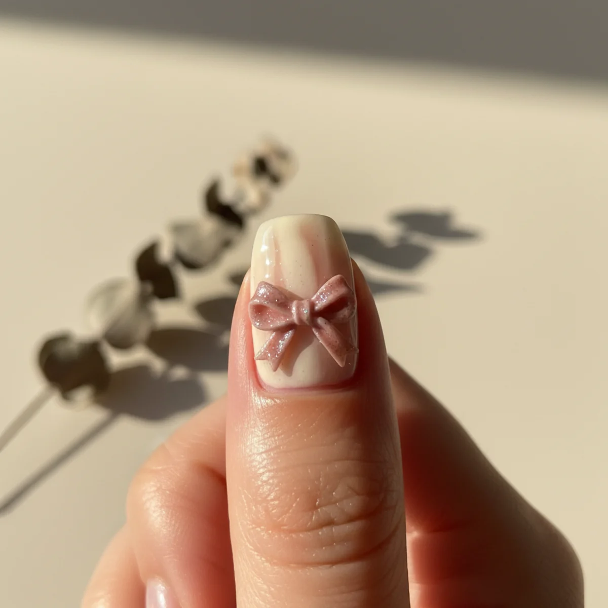 Espresso French Tip — thanksgiving nail design ideas