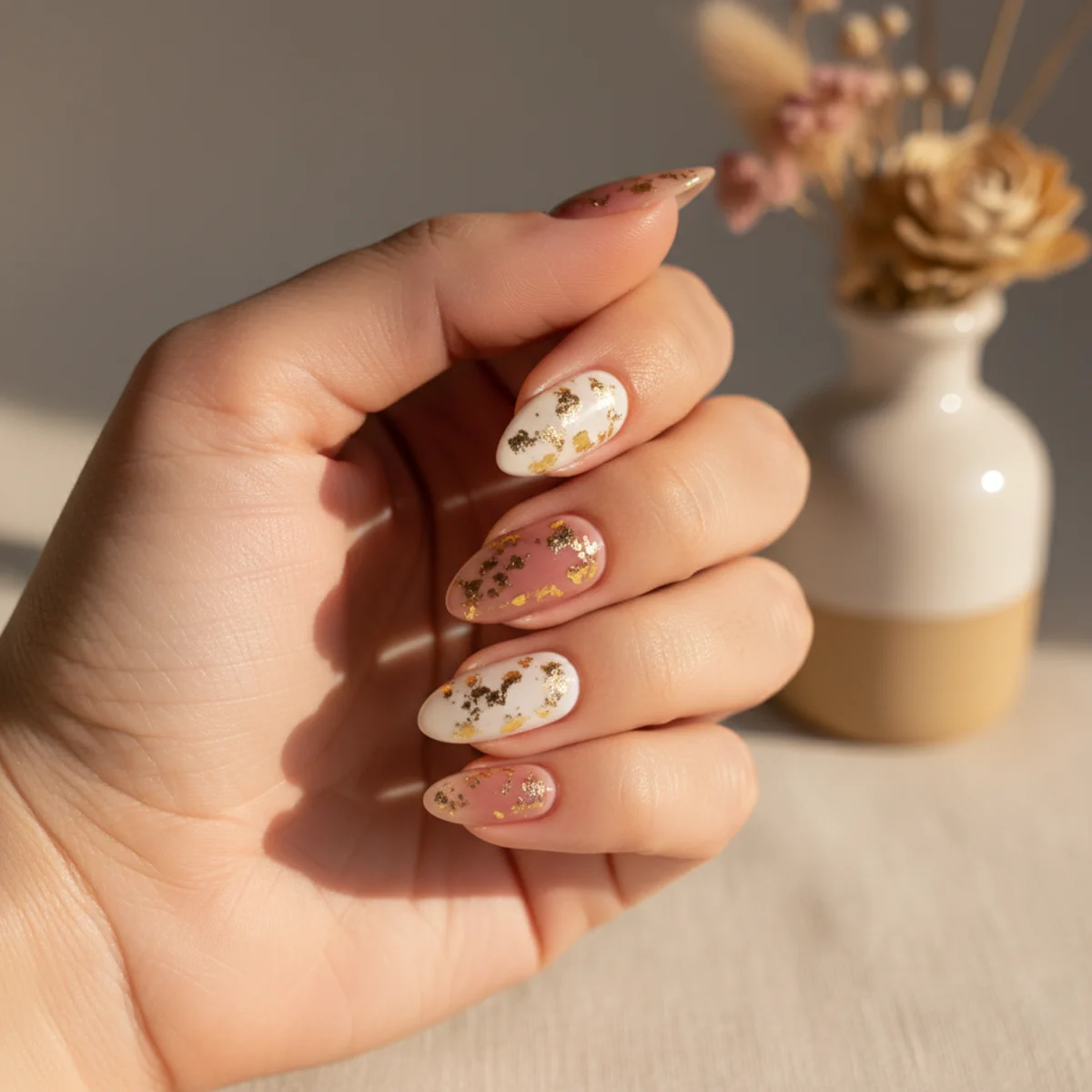 Watercolor Floral Wash — unique nail design ideas