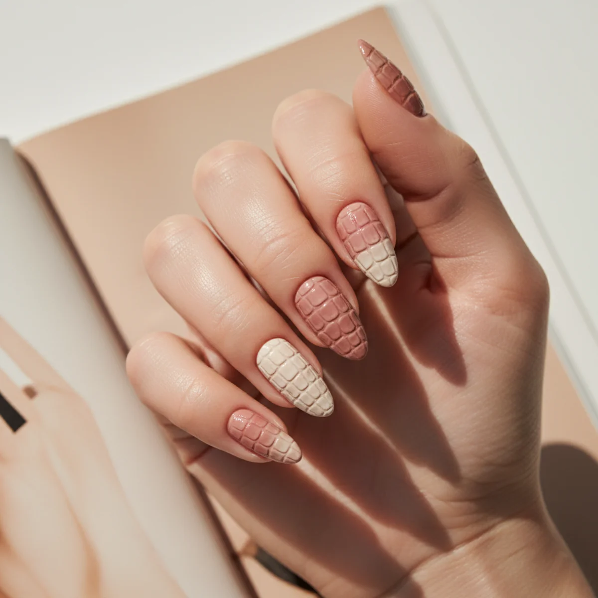 Hand-Painted Frog Ring Finger — unique nail design ideas