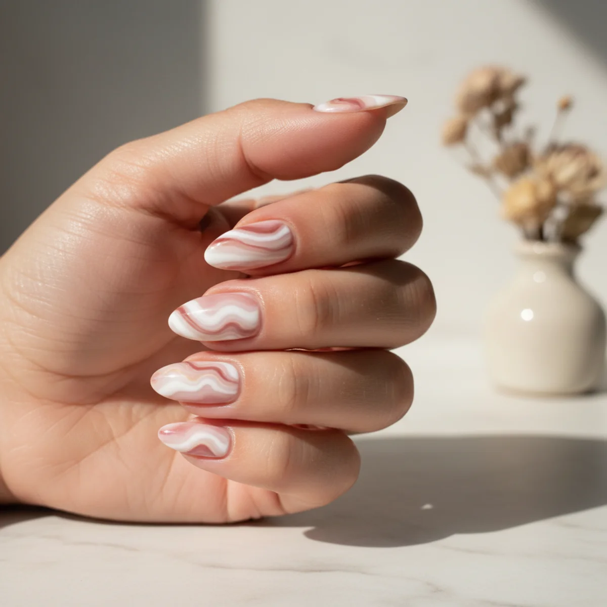 Pearl Outline Frame — unique nail design ideas