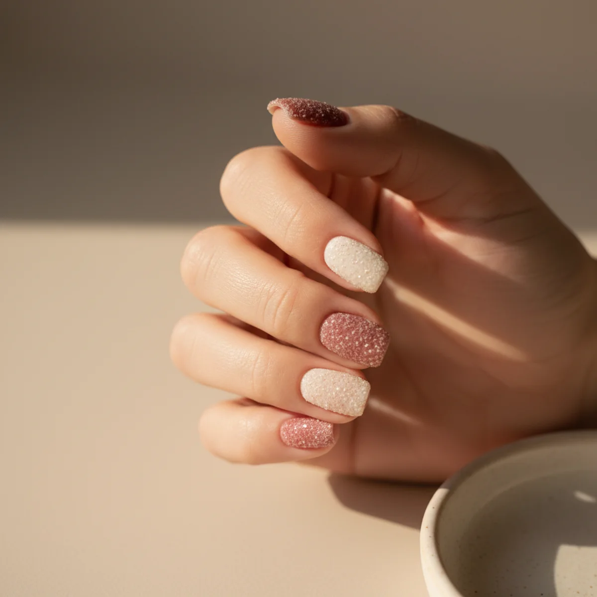 Hand-Painted Yin Yang — unique nail design ideas