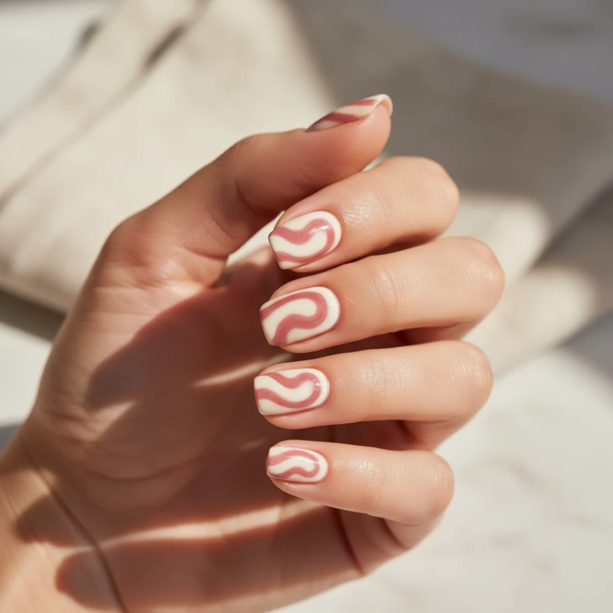 Negative-Space Diamond Set — unique nail design ideas