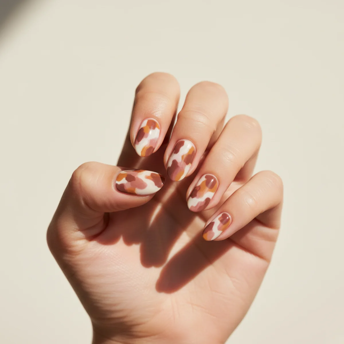 Hand-Painted Cherry Branch — unique nail design ideas