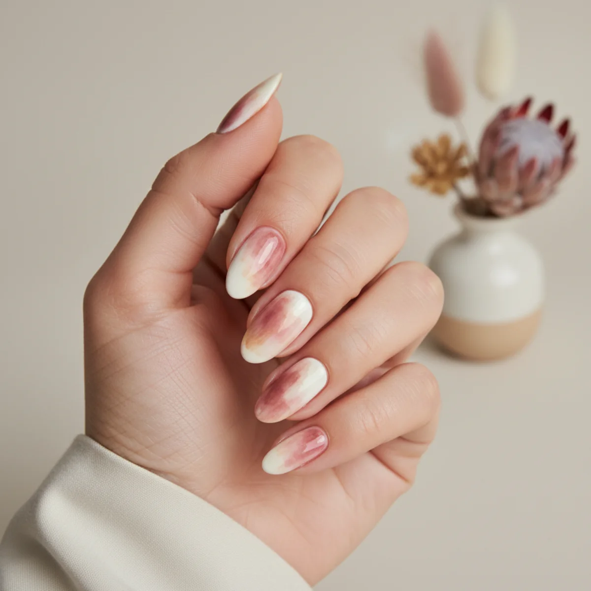 Crystal Halo Around Cuticle — unique nail design ideas