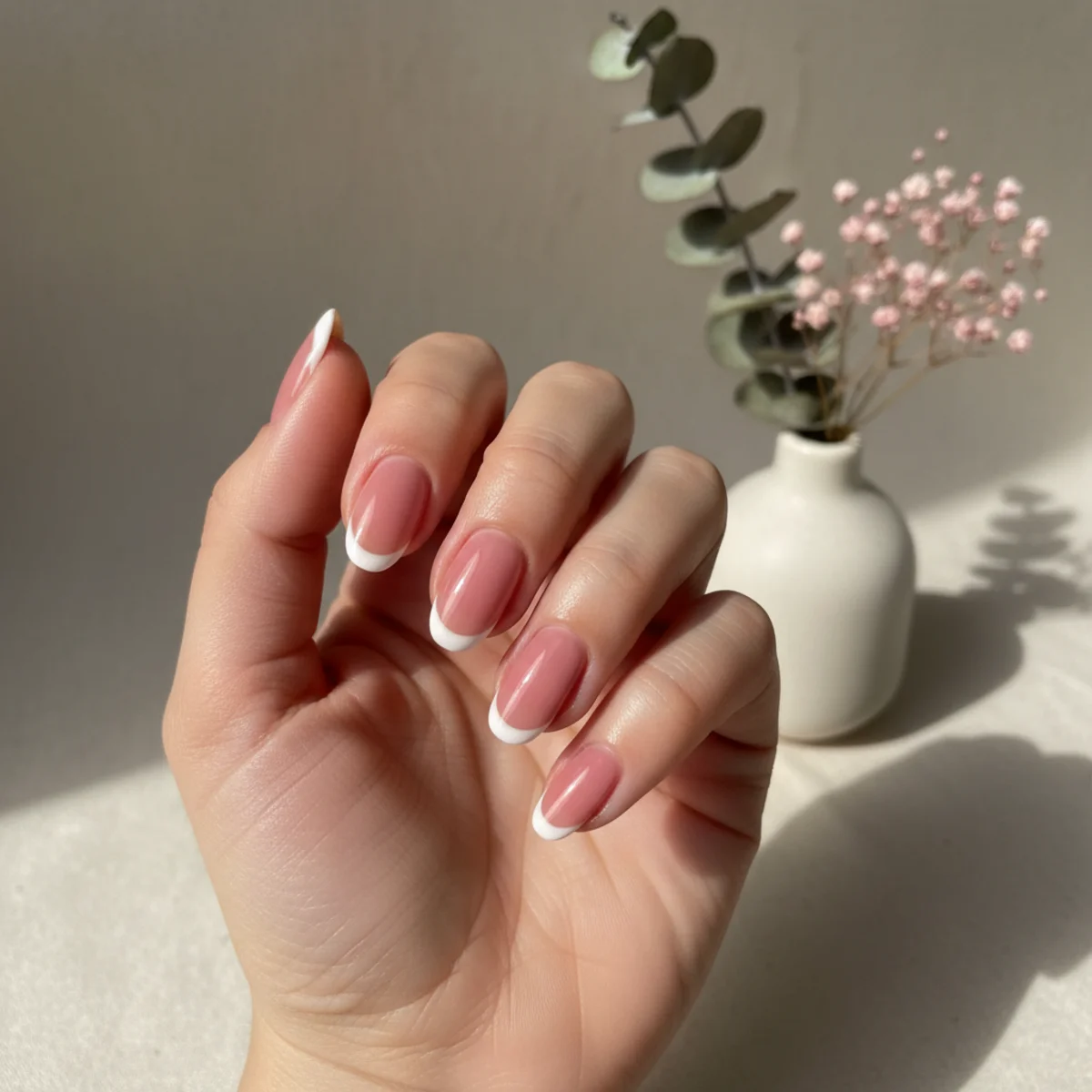 Sheer Champagne Valentine — valentine's day nail design ideas