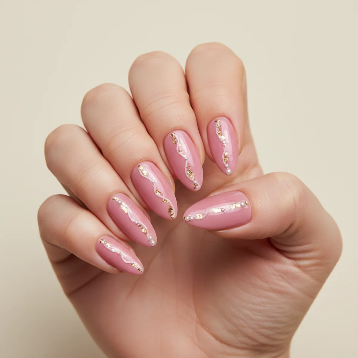Sheer Heart Accent — valentine's day nail design ideas