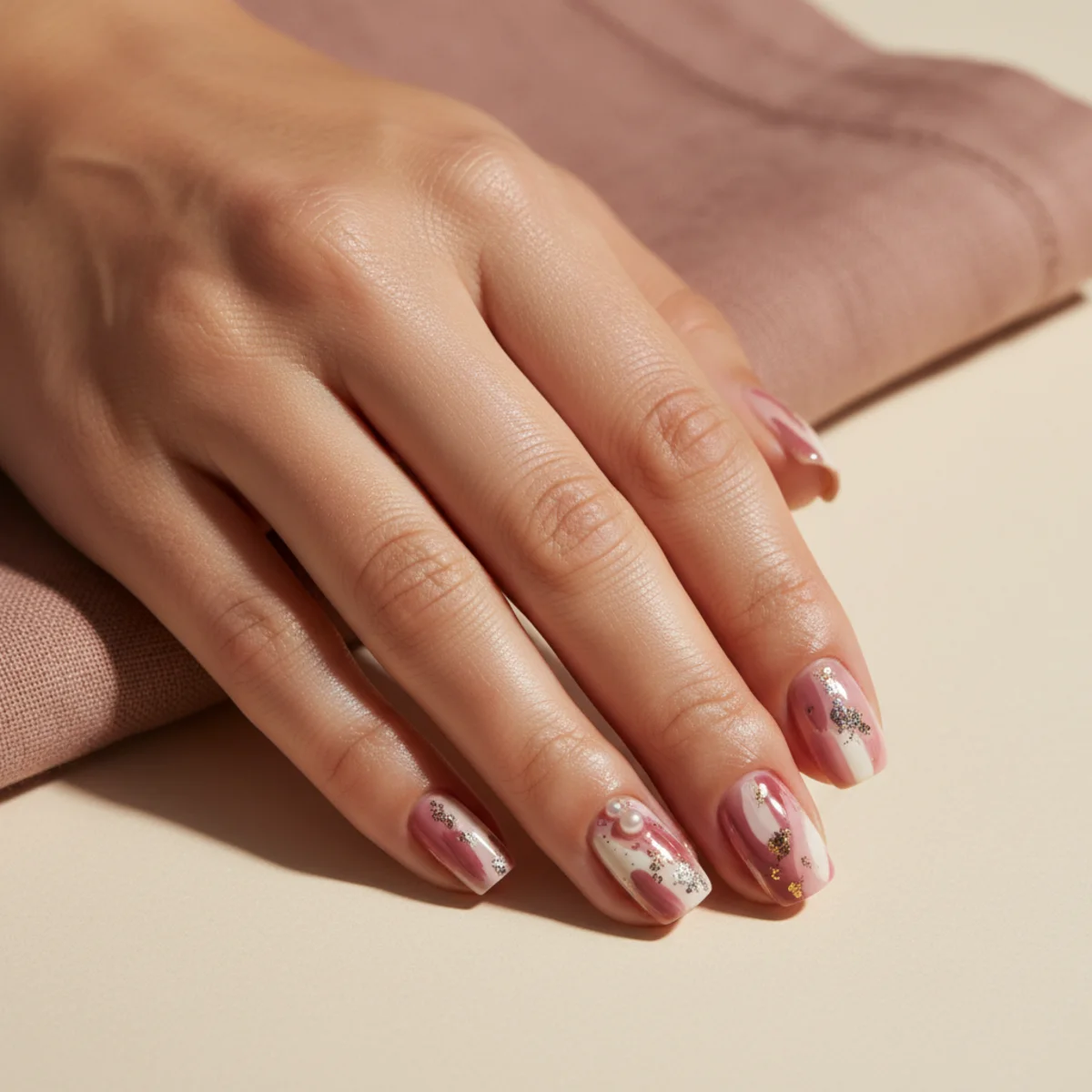 Aurora Encasement Valentine — valentine's day nail design ideas