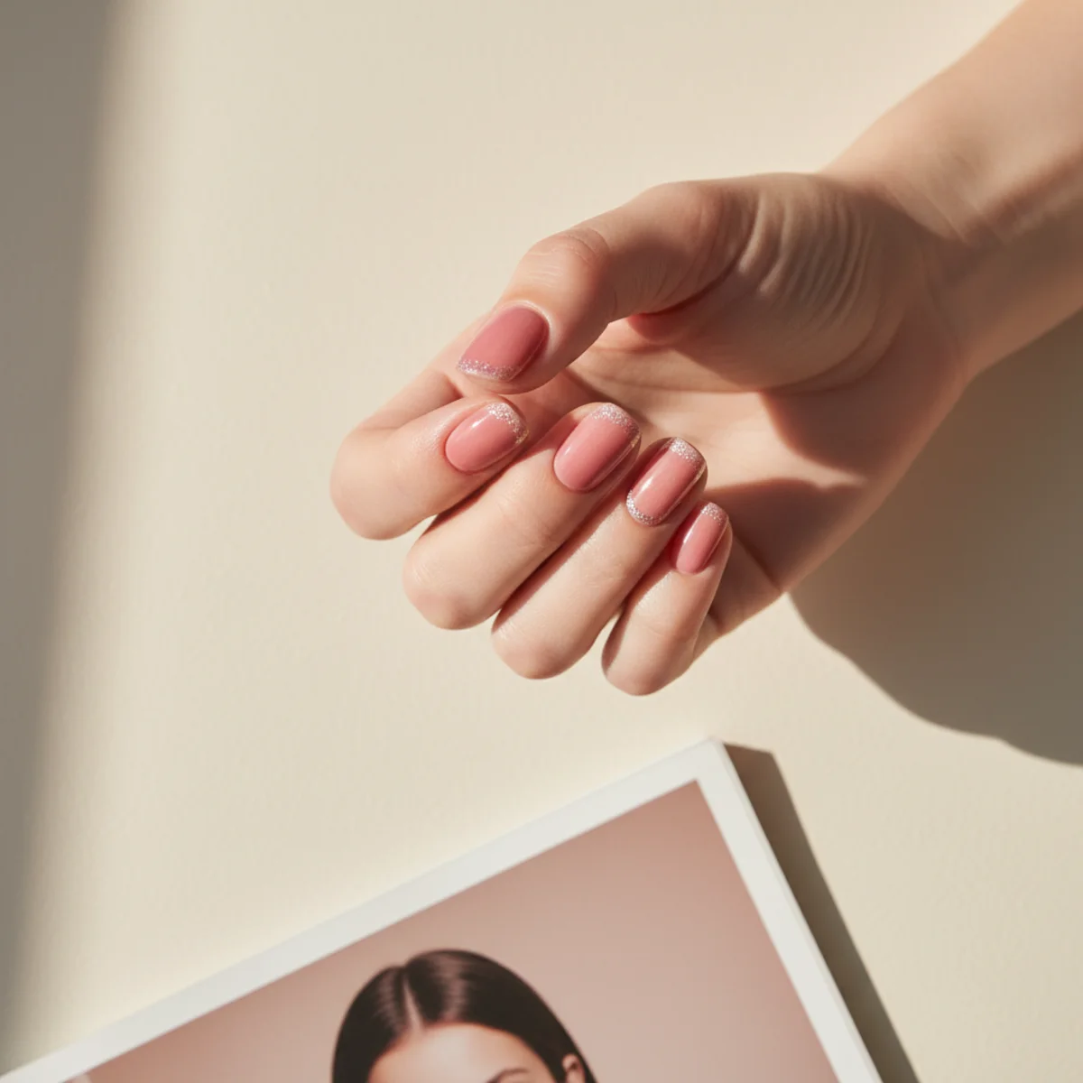 Hand-Painted Cherry Stem Valentine — valentine's day nail design ideas