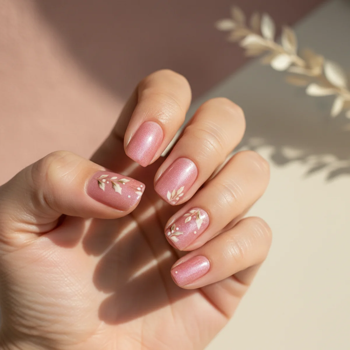 Sheer Heart Painted Pink — valentine's day nail design ideas