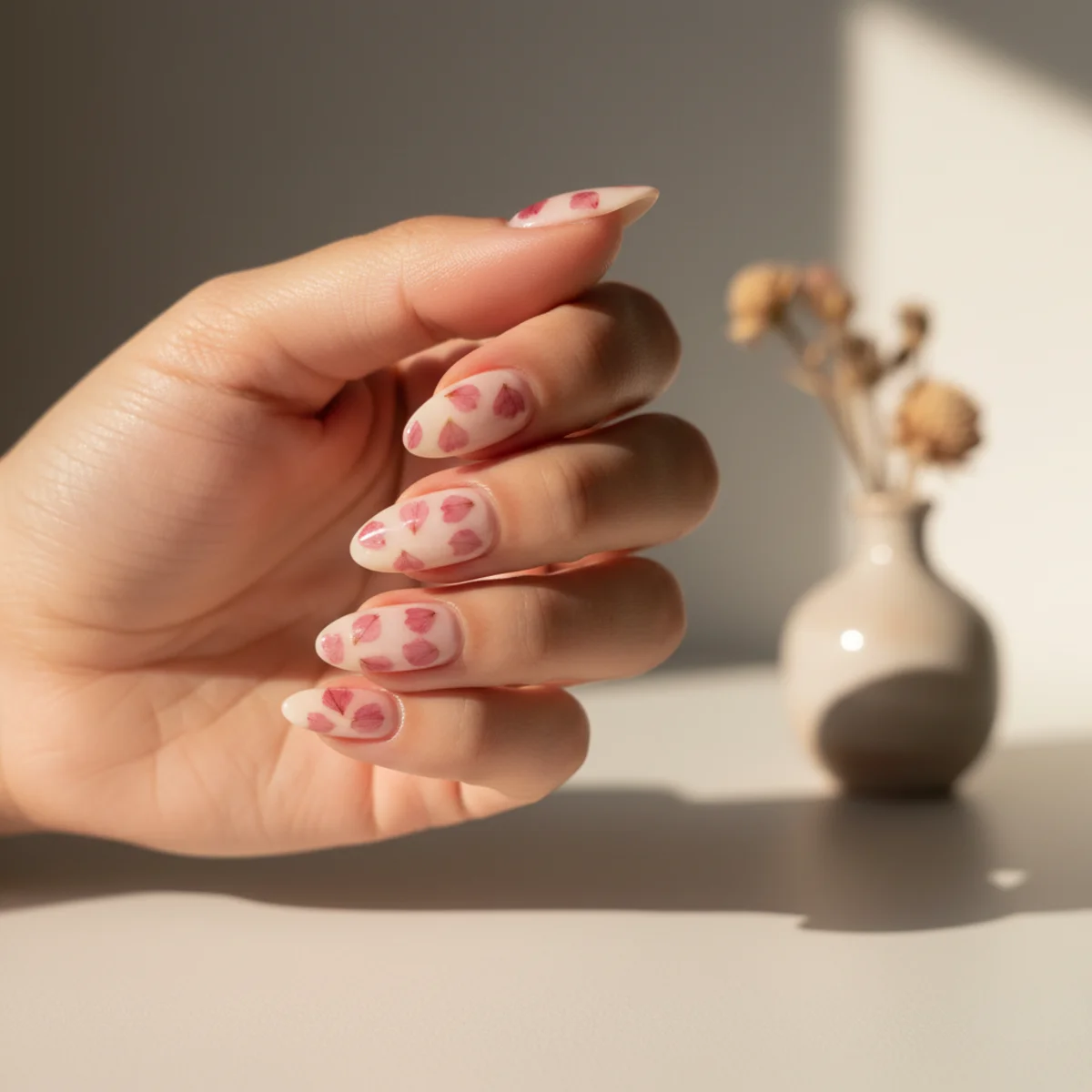 Sheer Plum Valentine — valentine's day nail design ideas