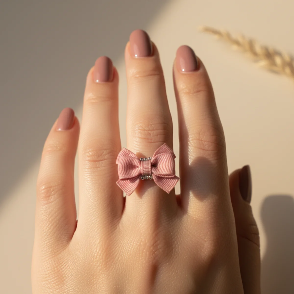 Half-French Pink Valentine — valentine's day nail design ideas