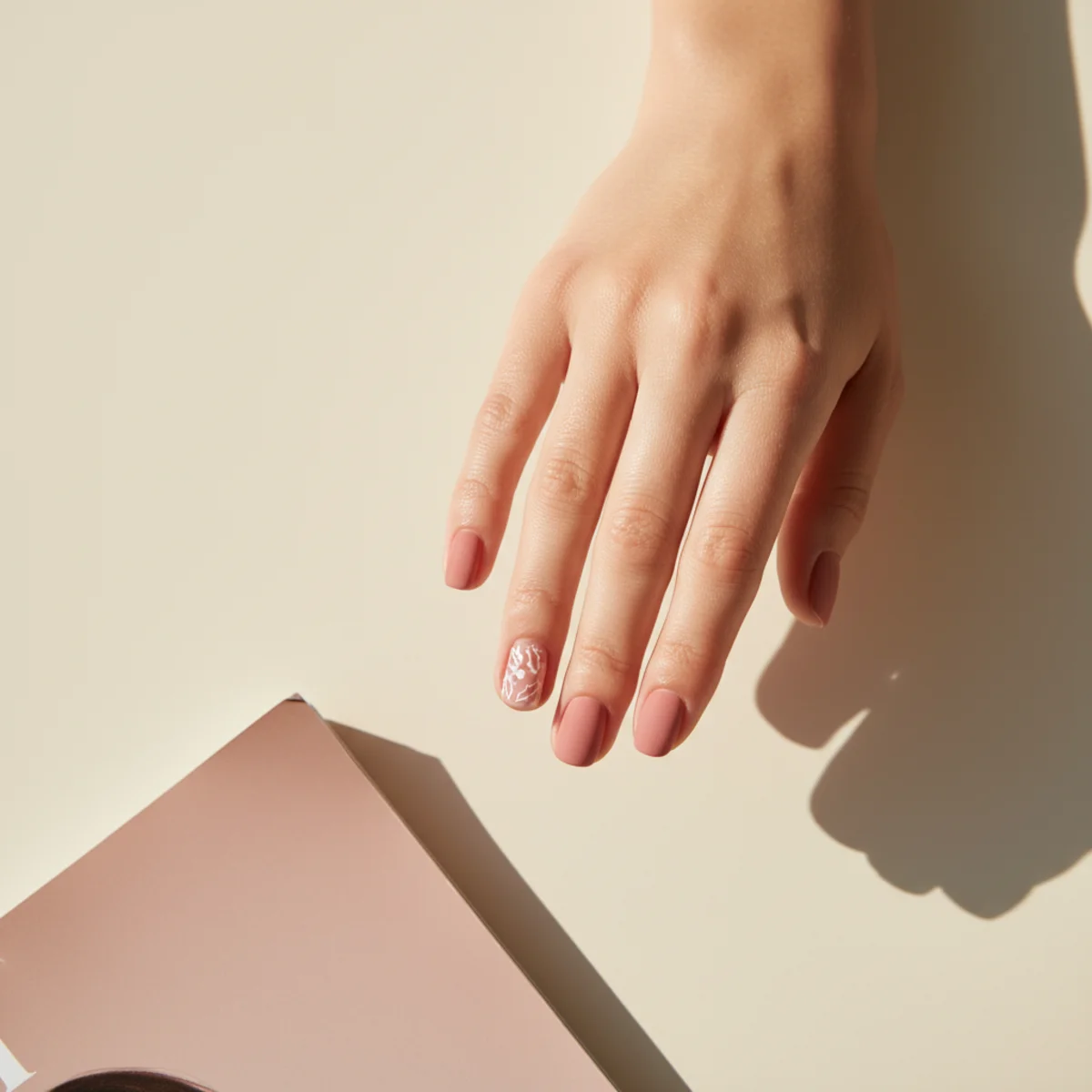 Crystal Encasement Valentine — valentine's day nail design ideas