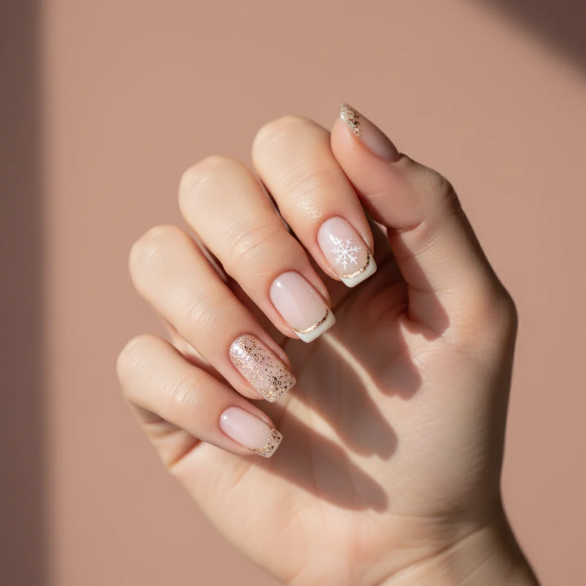 Hand-Painted Floral Bridal — wedding nail design ideas