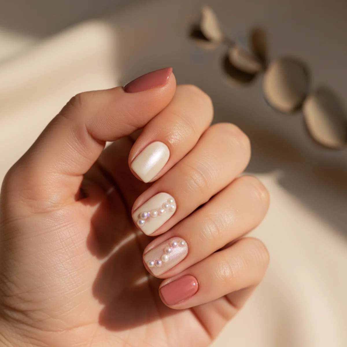 Aurora French Tip Wedding — wedding nail design ideas