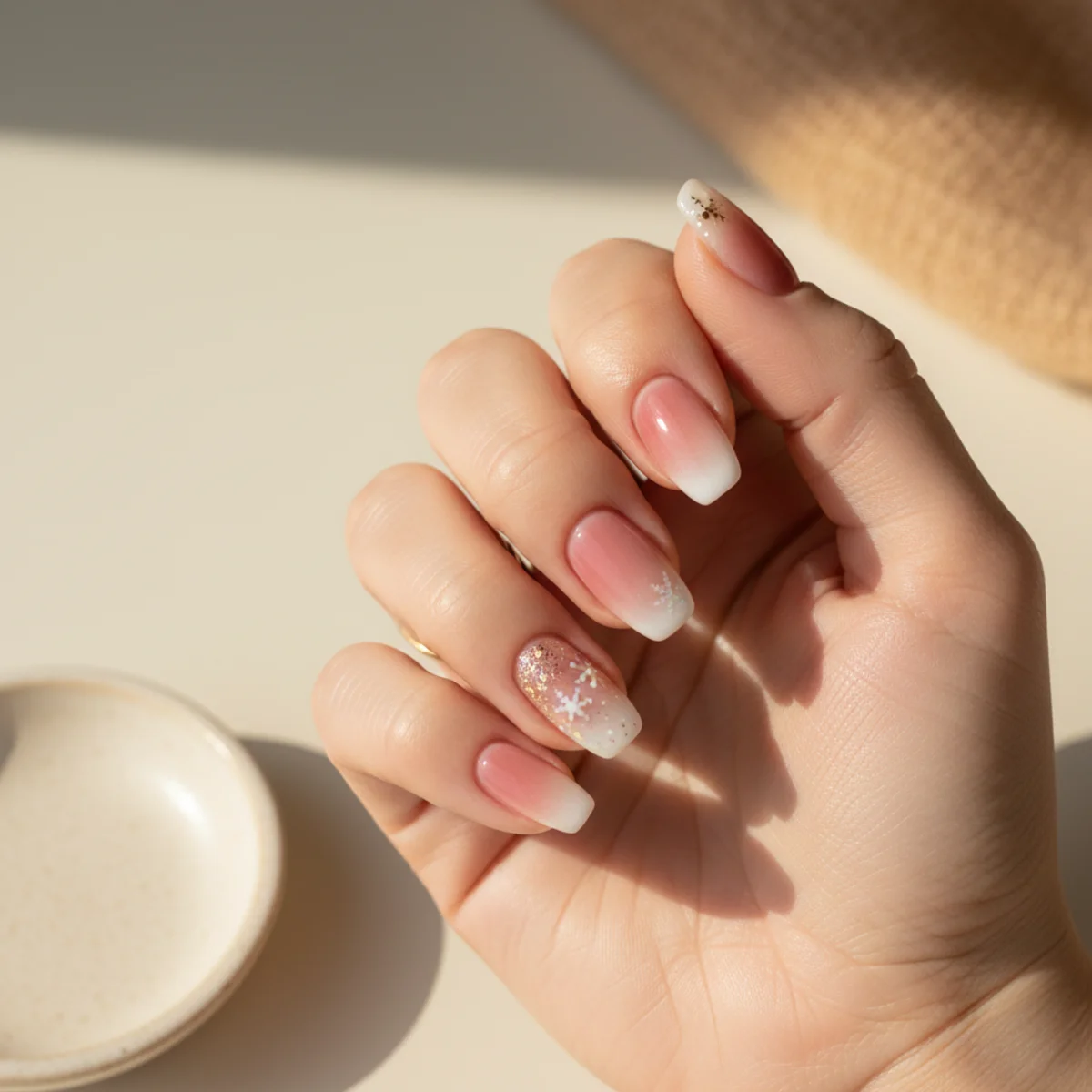 Pearl-Set Tip Wedding — wedding nail design ideas