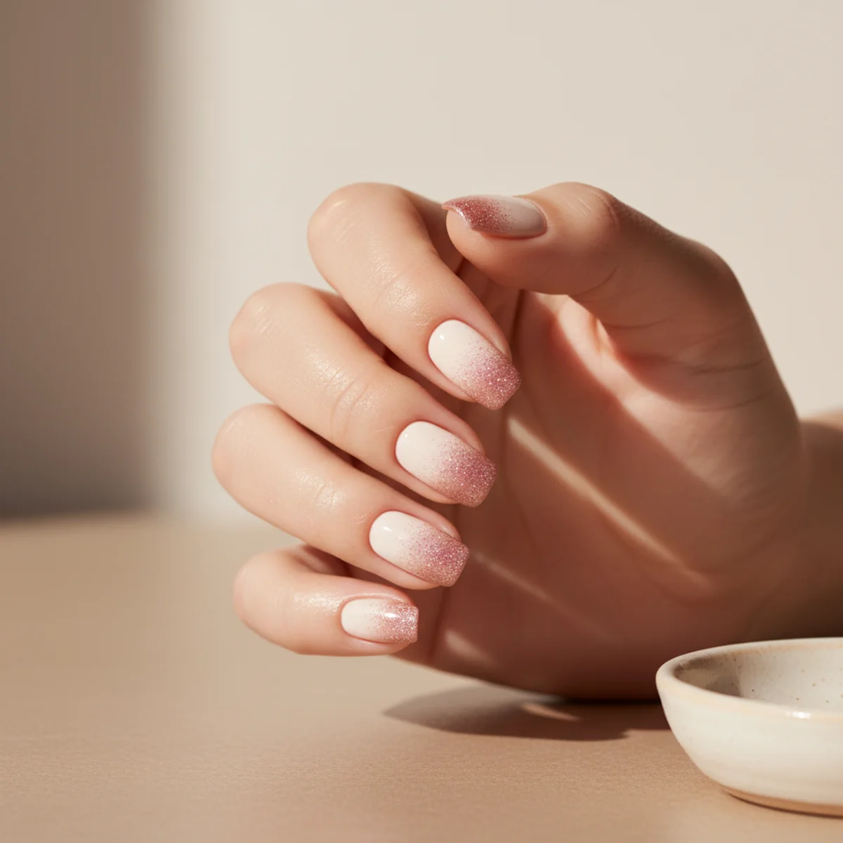 Sheer Plum With Pearl Wedding — wedding nail design ideas