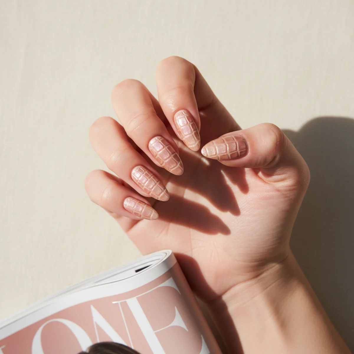 Crystal Halo Wedding — wedding nail design ideas