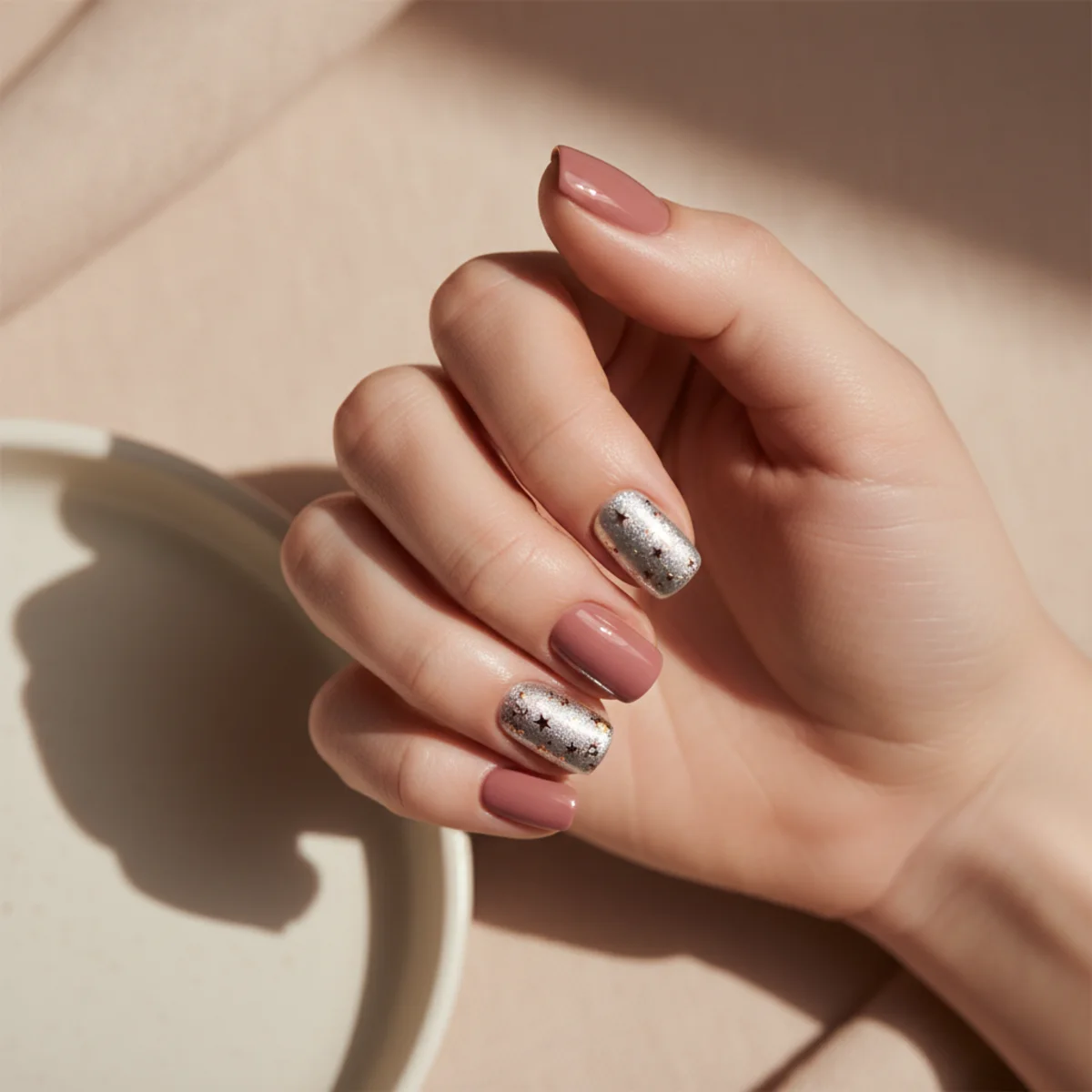 Half-French Champagne Wedding — wedding nail design ideas