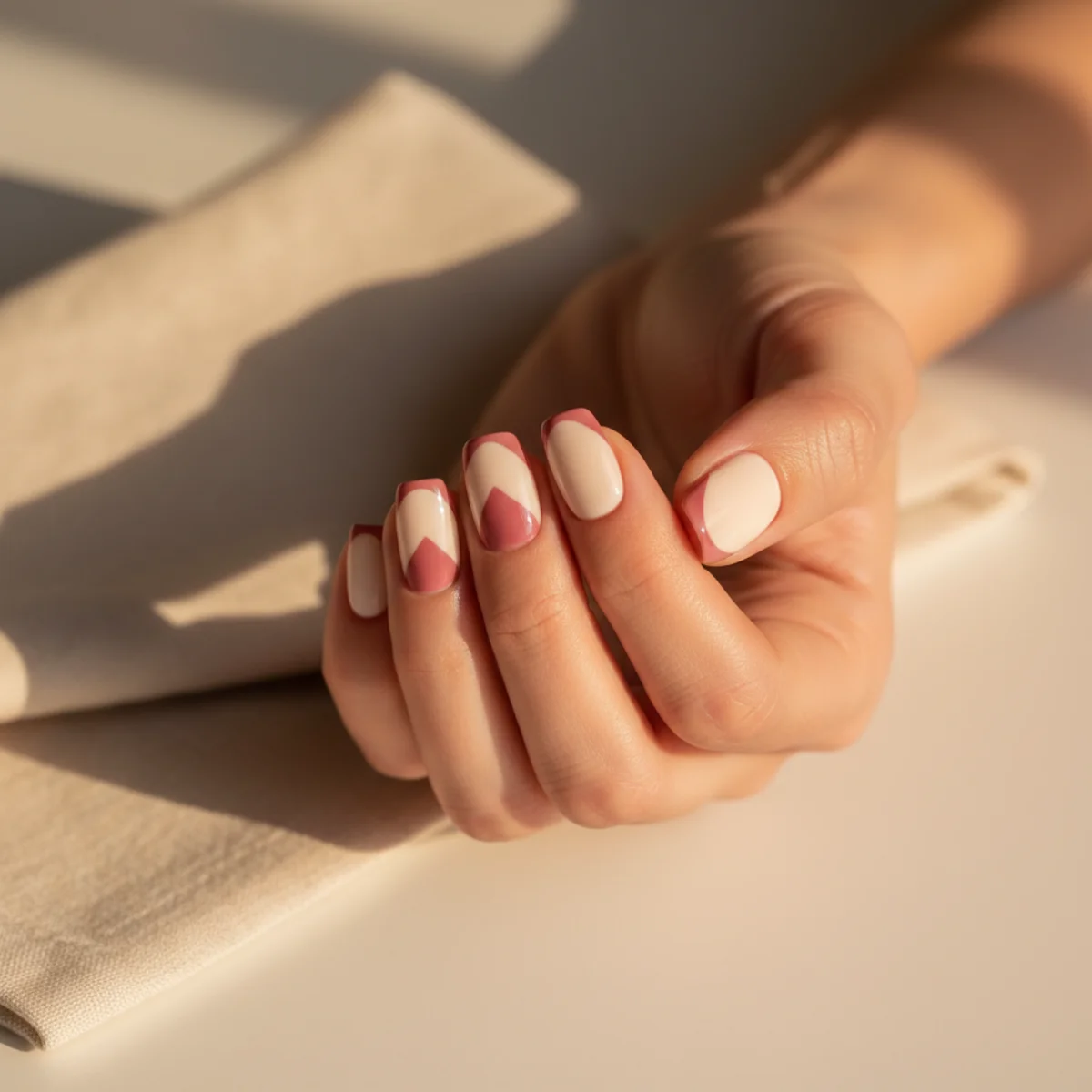 Half-French Pink Wedding — wedding nail design ideas