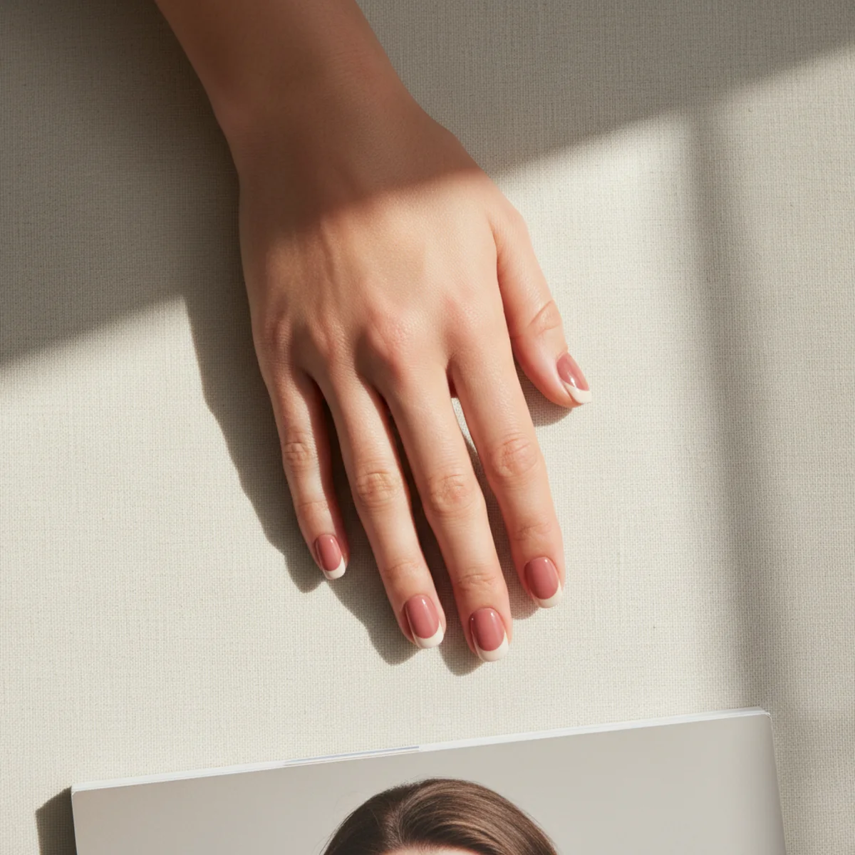 Sheer Pink With Pearl Wedding — wedding nail design ideas