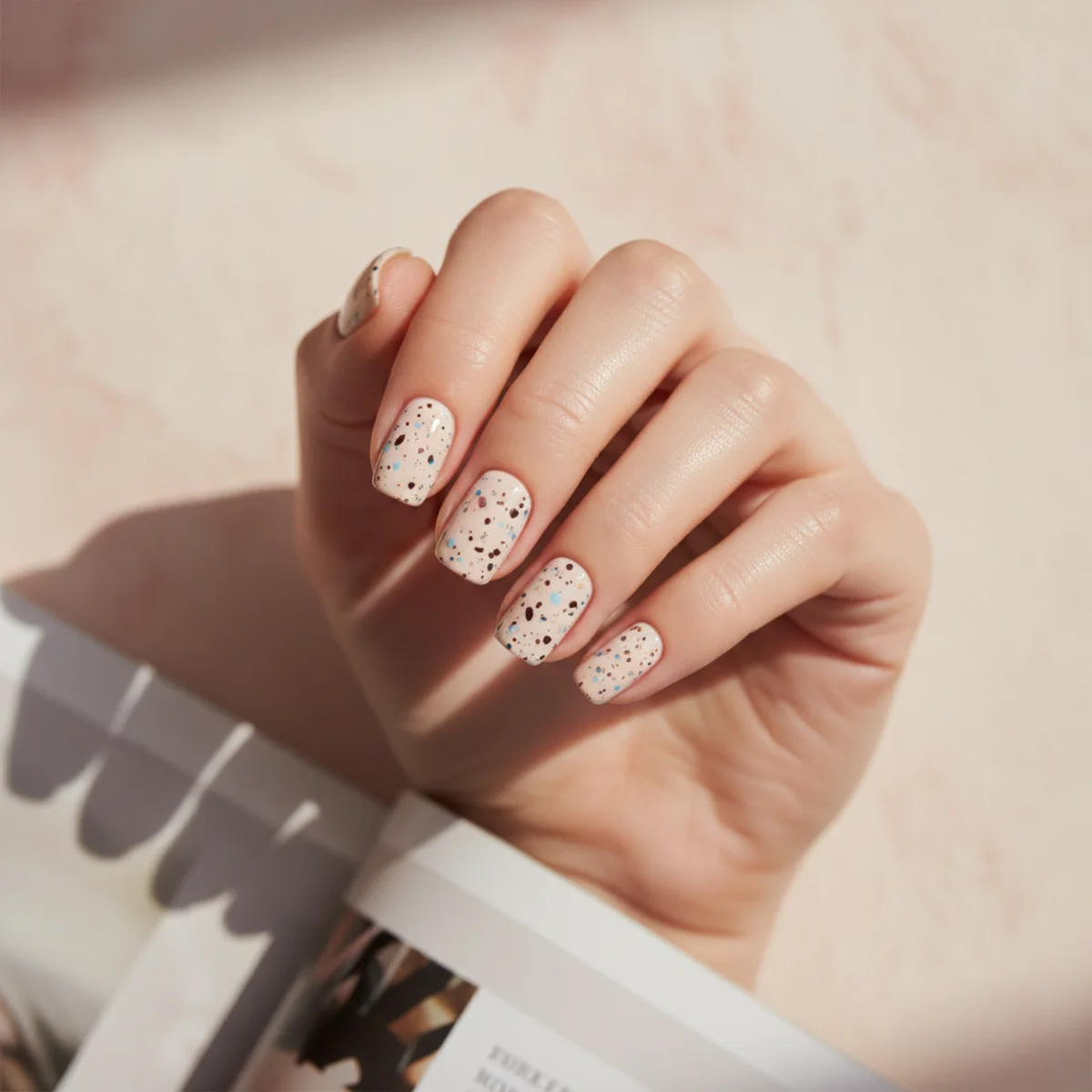 Glazed Donut Bride — wedding nail design ideas