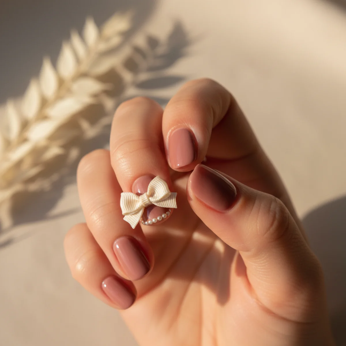 Sheer Champagne French Wedding — wedding nail design ideas