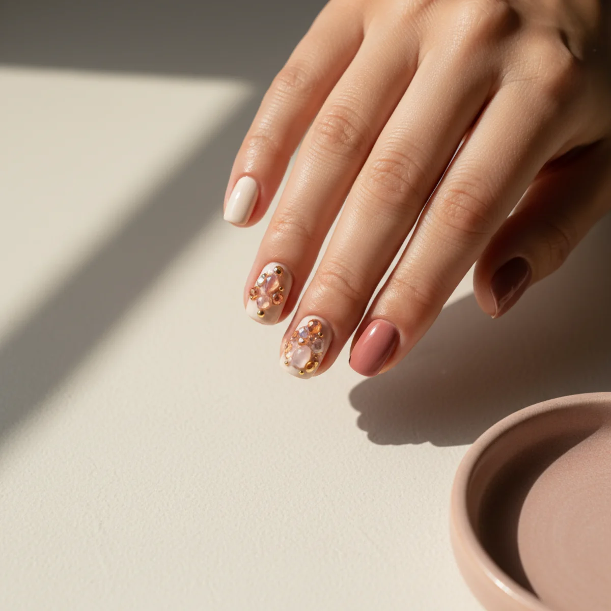 Velvet Mauve Magnetic Wedding — wedding nail design ideas