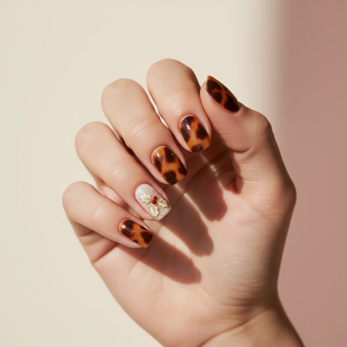 Sheer Coral With Pearl Wedding — wedding nail design ideas