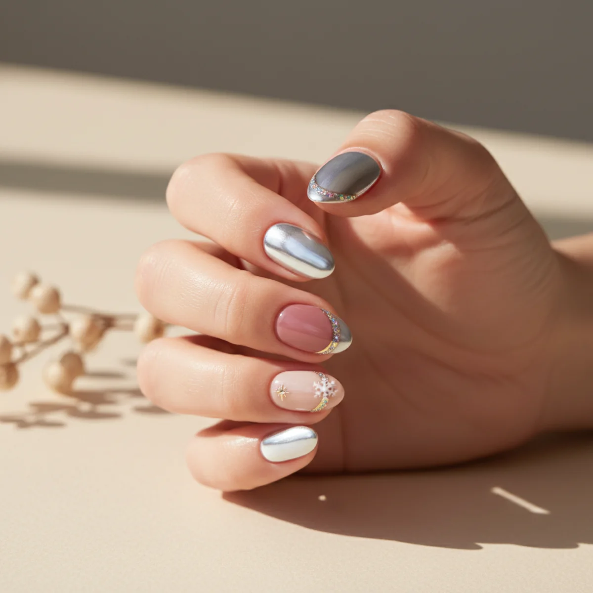 Aurora Encasement Wedding — wedding nail design ideas