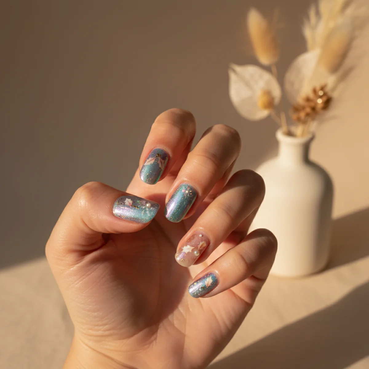 Glazed Berry Bridal — wedding nail design ideas