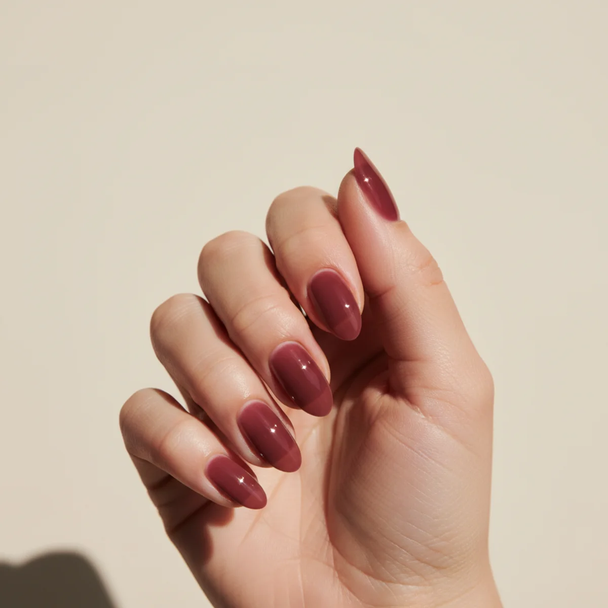 Burgundy Velvet Magnetic — winter nail design ideas