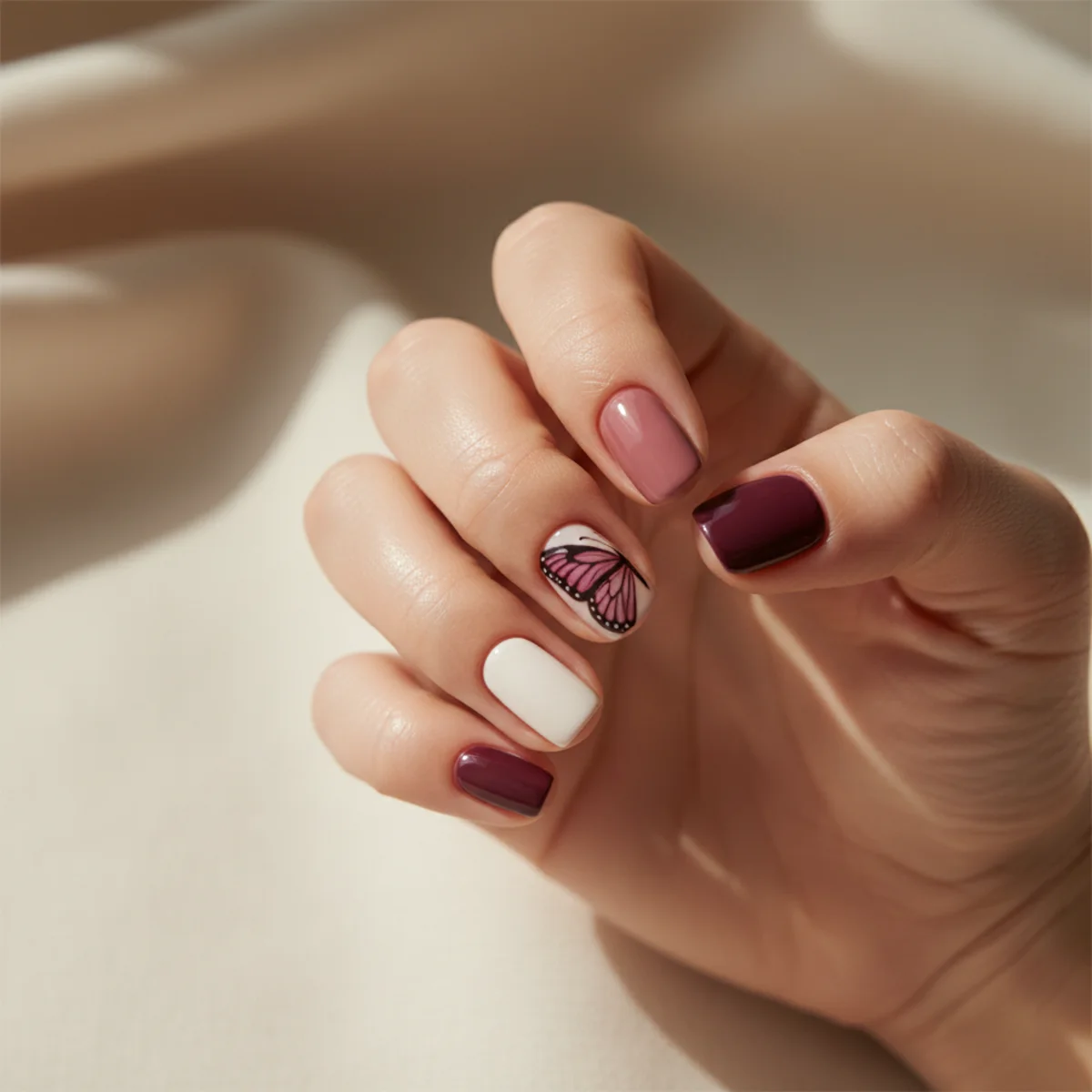 Champagne Encasement — winter nail design ideas