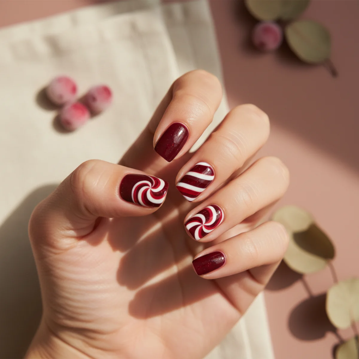Sheer Lavender Winter — winter nail design ideas