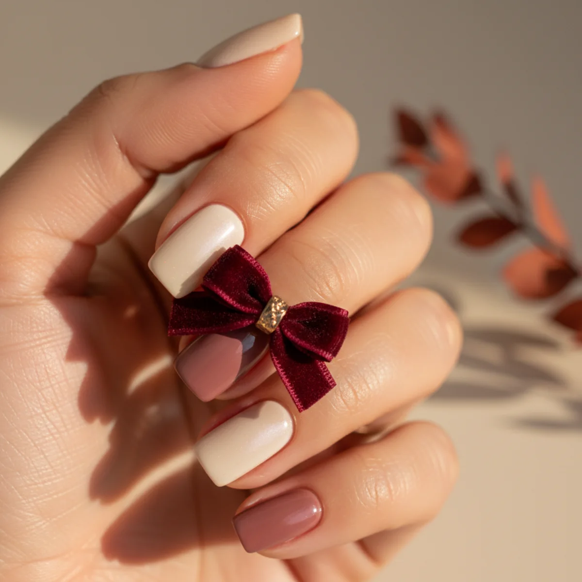 Velvet Aurora Magnetic — winter nail design ideas
