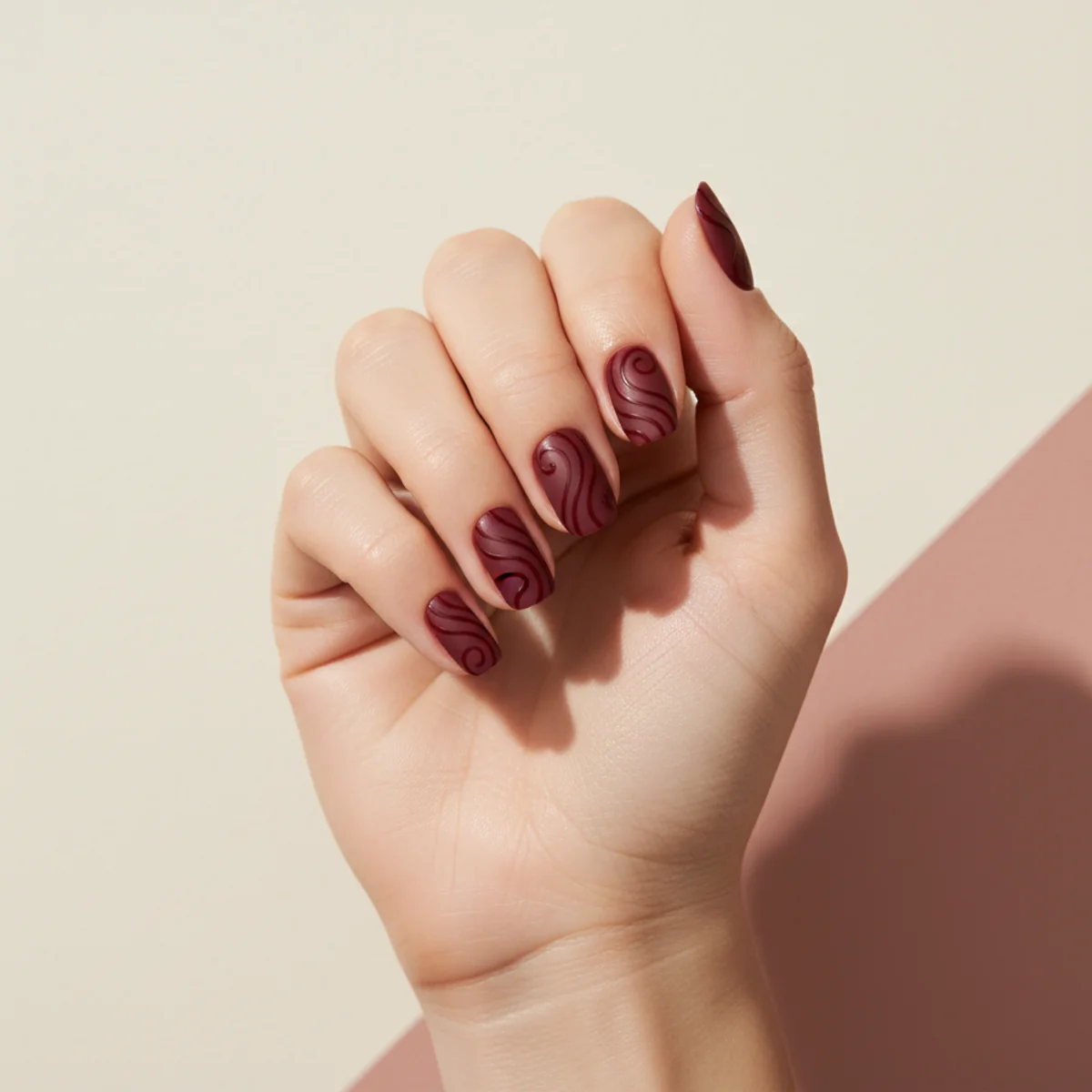 Sheer Plum Glaze — winter nail design ideas
